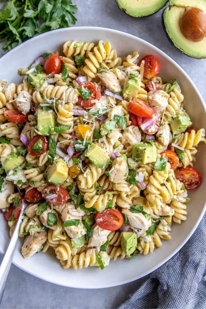 Fresh & Easy Avocado Chicken Pasta Salad Recipe 2 Avocado Chicken Pasta Salad recipe