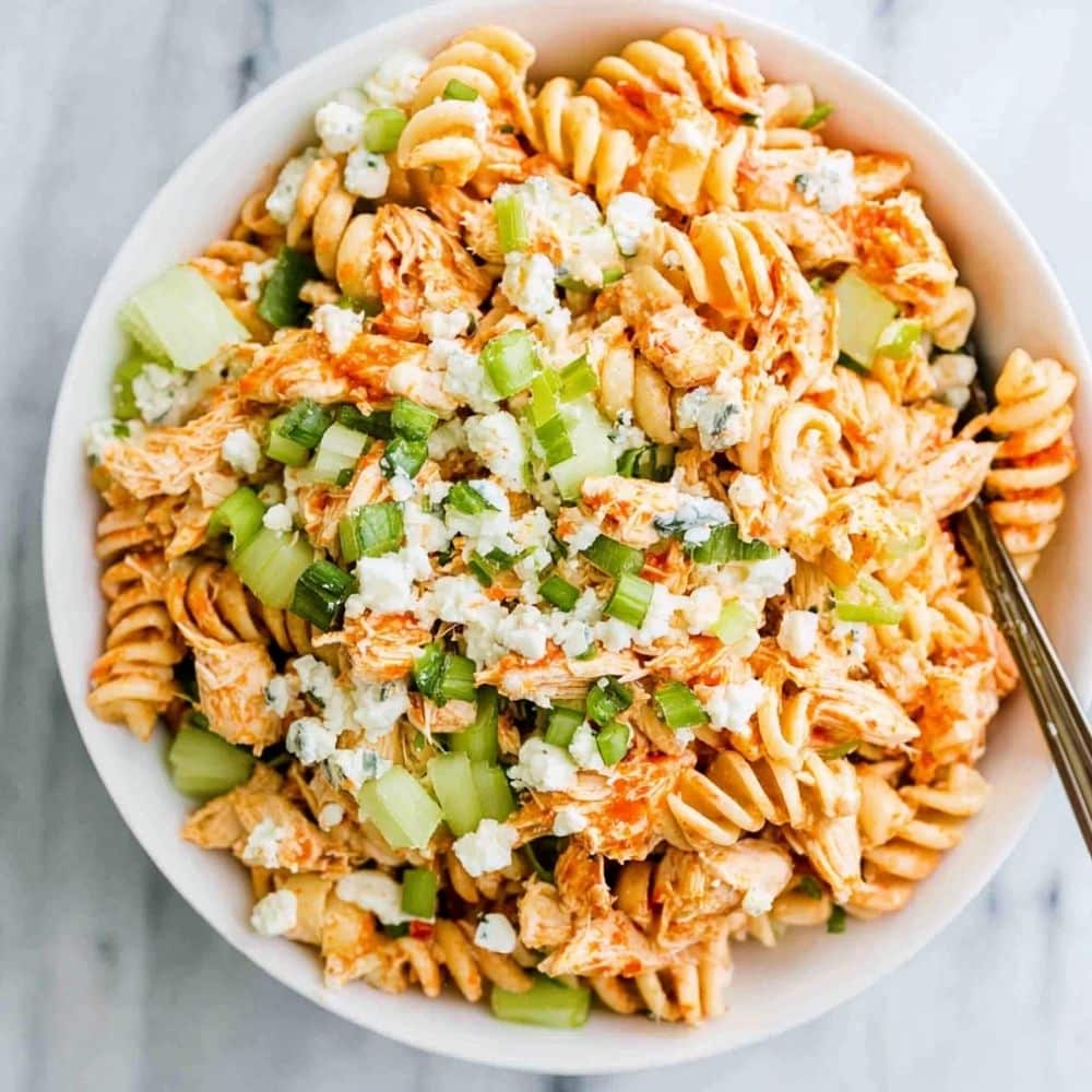 Delicious Buffalo Chicken Pasta Salad 1 Buffalo Chicken Pasta Salad