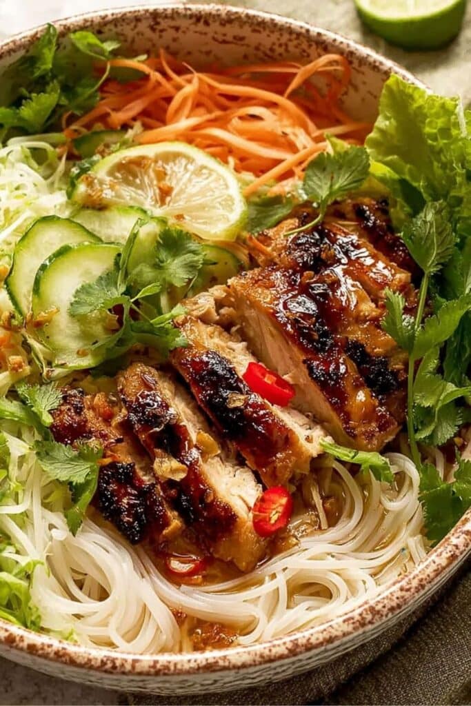Vietnamese Noodles with Lemongrass Chicken 2 Vietnamese Noodles with Lemongrass Chicken recipe