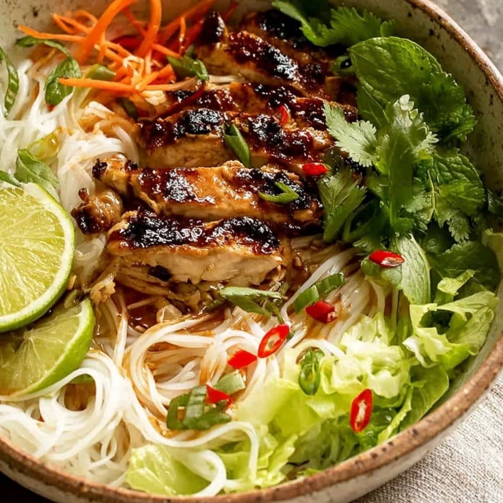 Vietnamese Noodles with Lemongrass Chicken 1 Vietnamese Noodles with Lemongrass Chicken