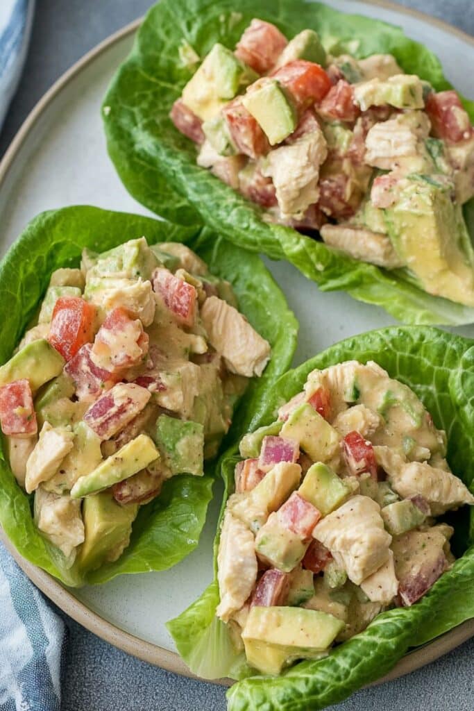 Best Avocado Chicken Salad Lettuce Wraps Recipe 2 avocado chicken salad lettuce wraps 1
