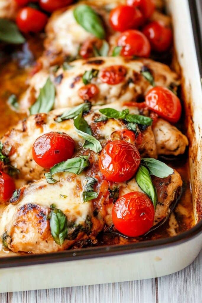 Baked Caprese Chicken Recipe - Italian Dinner 2 baked caprese chicken recipe