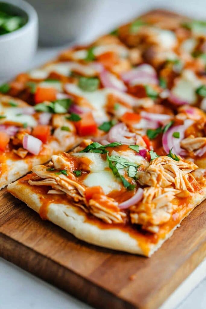 Easy BBQ Chicken Flatbread Bites 2 bbq chicken flatbread bites 1