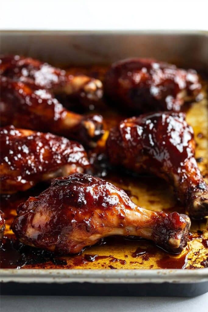 Crispy & Juicy BBQ Chicken Legs in the Oven 2 bbq chicken legs in the oven 1