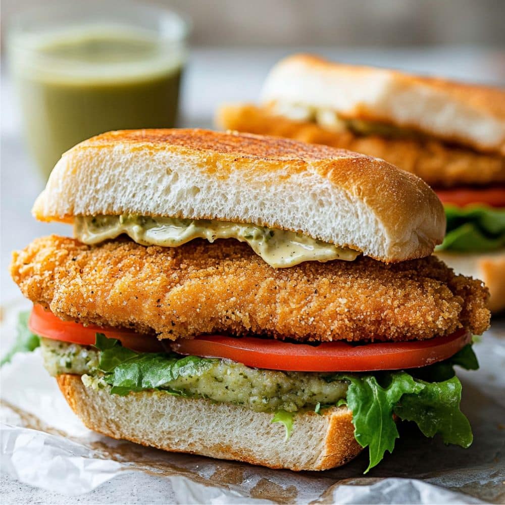 Best Crispy Breaded Chicken Sandwich Recipe 1 breaded chicken sandwich