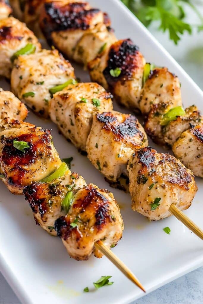 Best Chicken Kabobs on the Grill - Easy Summer Recipe 2 chicken kabobs on the grill 1