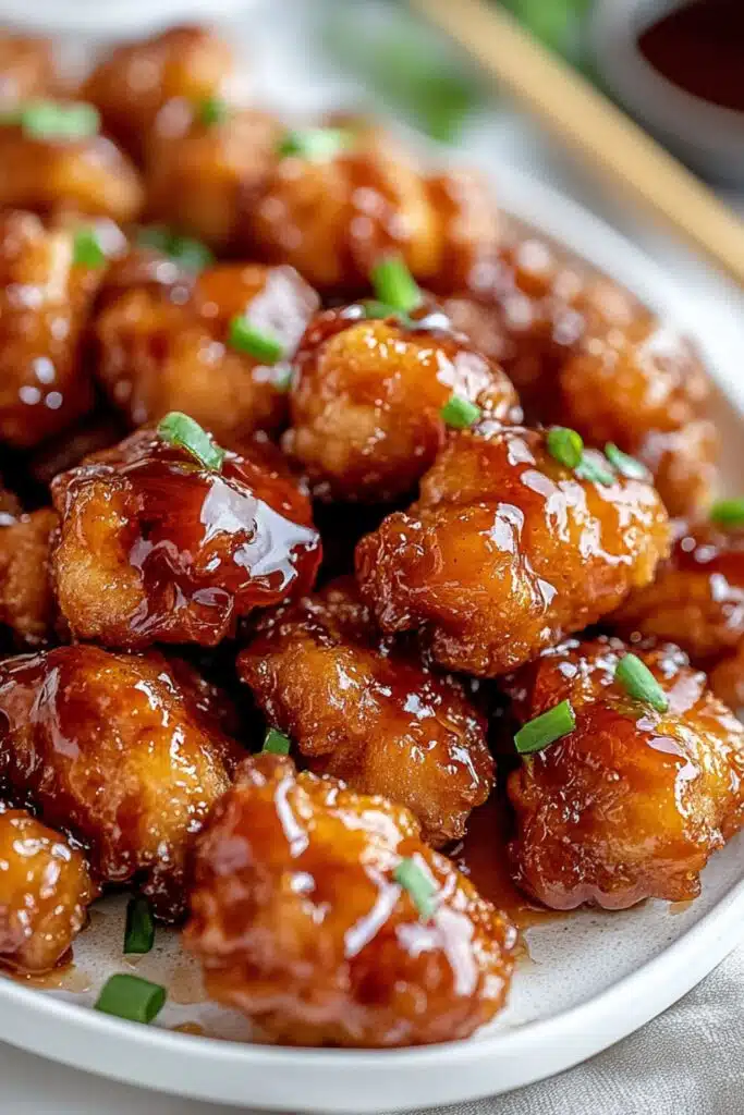 crispy honey garlic chicken 1