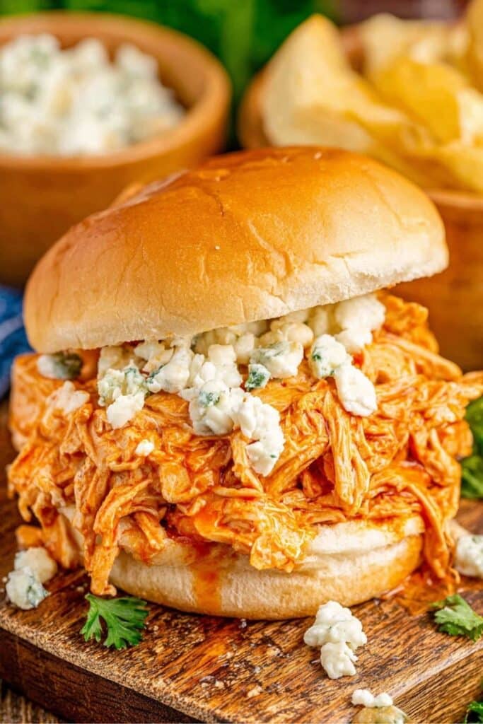 Easy Buffalo Chicken Sandwich Crockpot Recipe 2 easy buffalo chicken sandwich crockpot recipe
