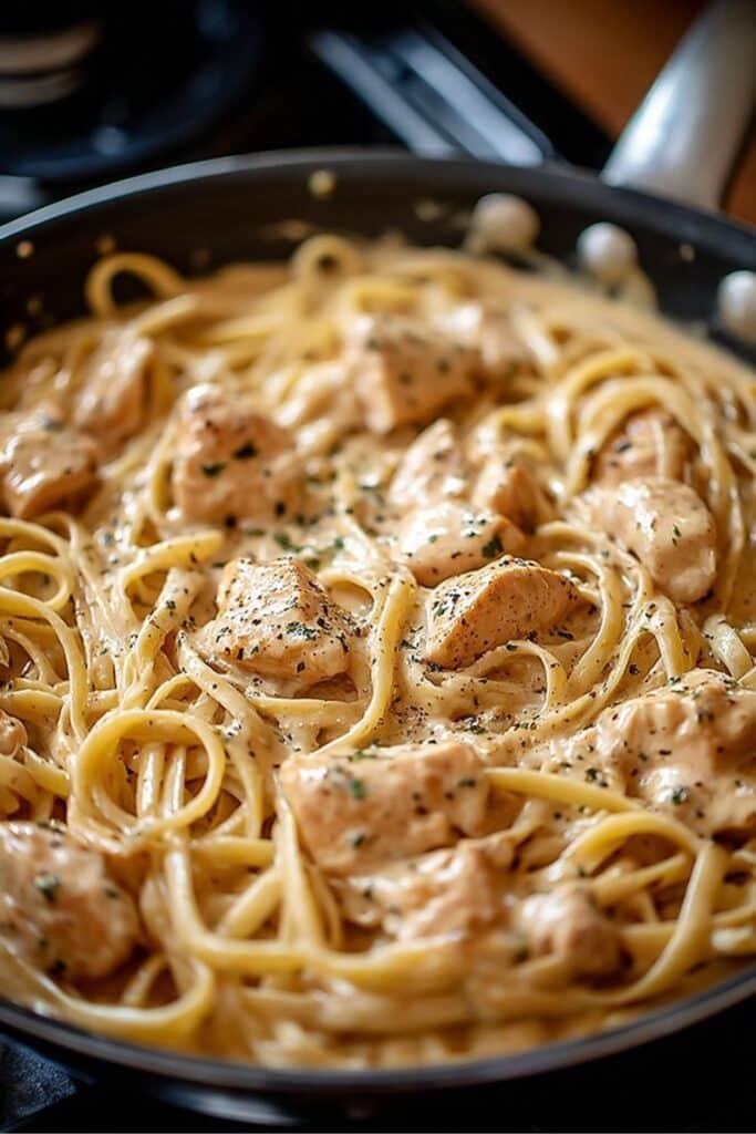 easy cowboy butter chicken linguine