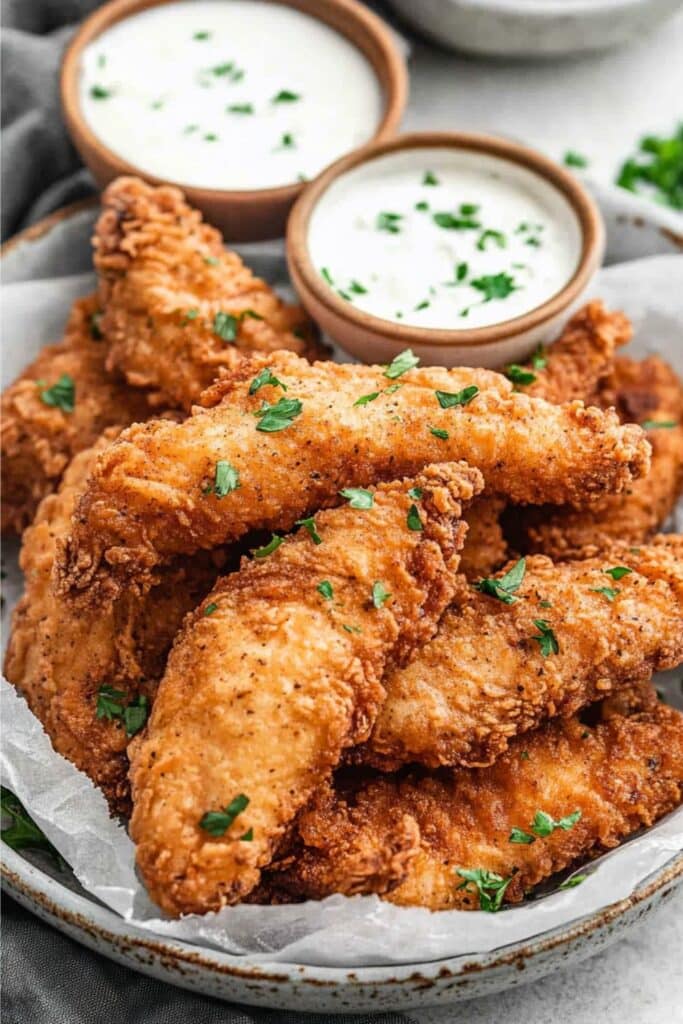 Best Crispy Homemade Fried Chicken Tenders Recipe 2 fried chicken tenders 1