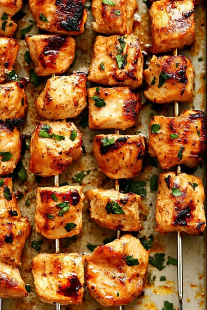 Best Grilled Chicken Kabobs Recipe - Easy Summer BBQ 2 grilled chicken kabobs 1