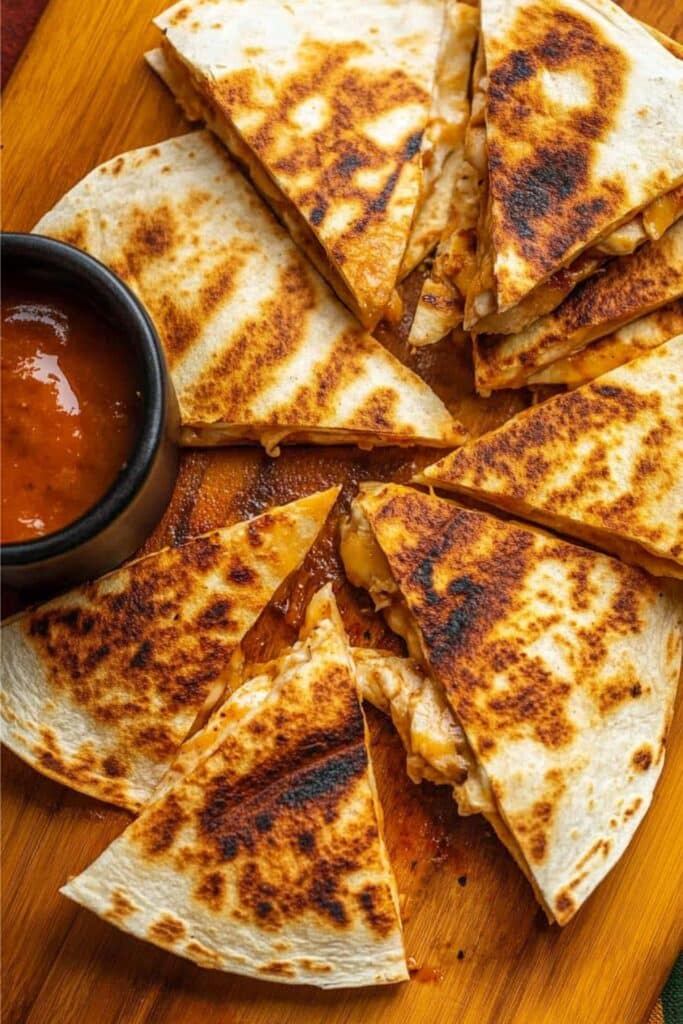 Best Grilled Chicken Quesadilla Triangles Recipe 2 grilled chicken quesadilla triangles 1
