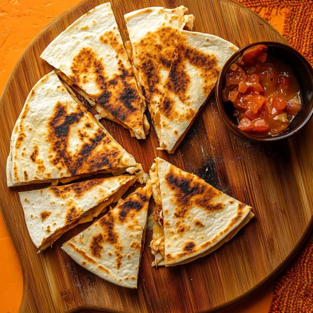 Best Grilled Chicken Quesadilla Triangles Recipe 1 grilled chicken quesadilla triangles