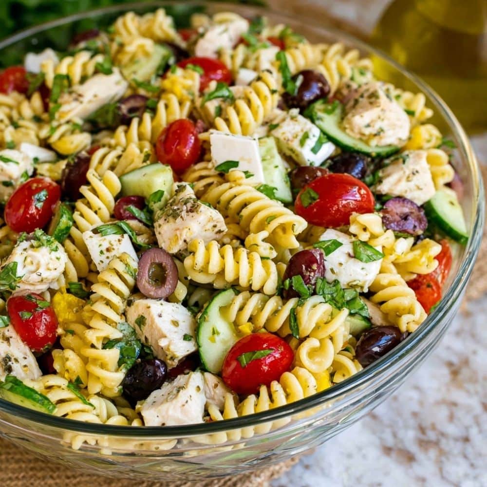 Italian Chicken Pasta Salad Recipe 1 italian chicken pasta salad