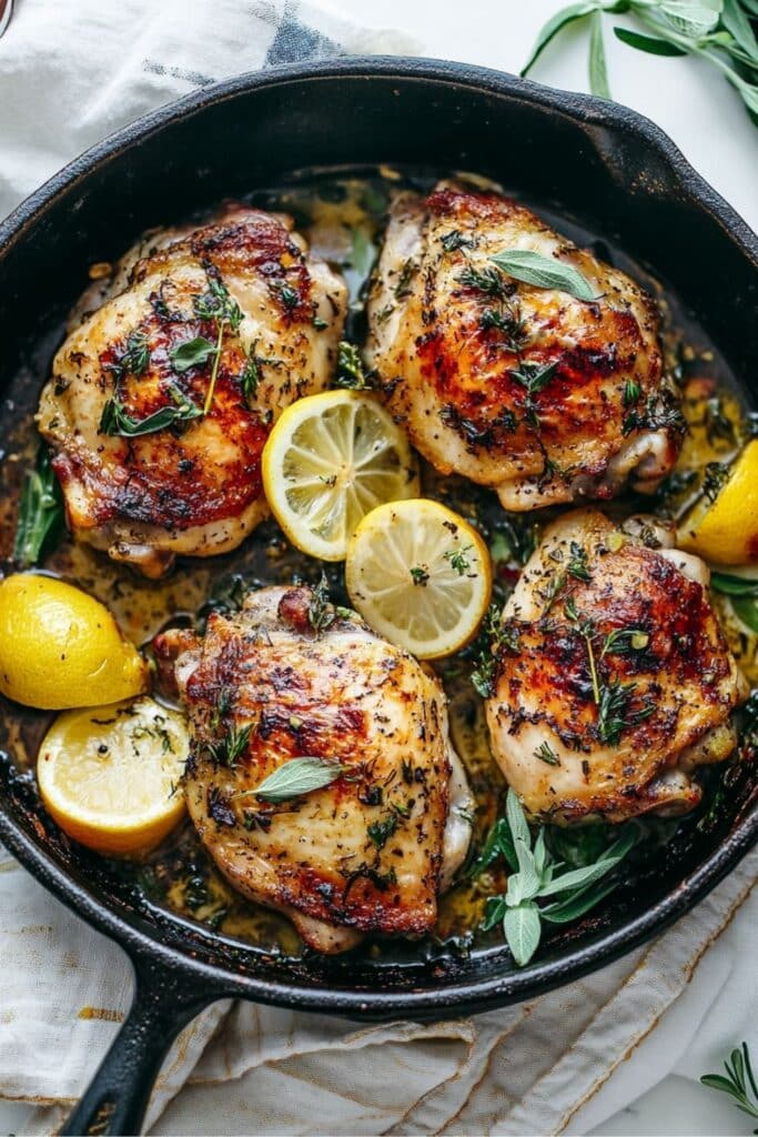 Lemon Herb Baked Chicken Thighs 2 lemon herb baked chicken thighs recipe