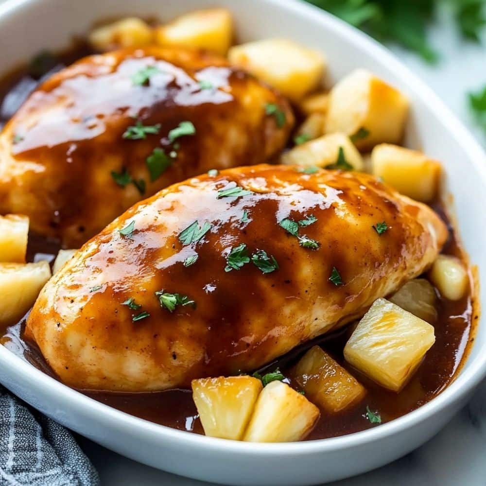 Delicious Pineapple BBQ Baked Chicken Breast 1 pineapple bbq baked chicken breast