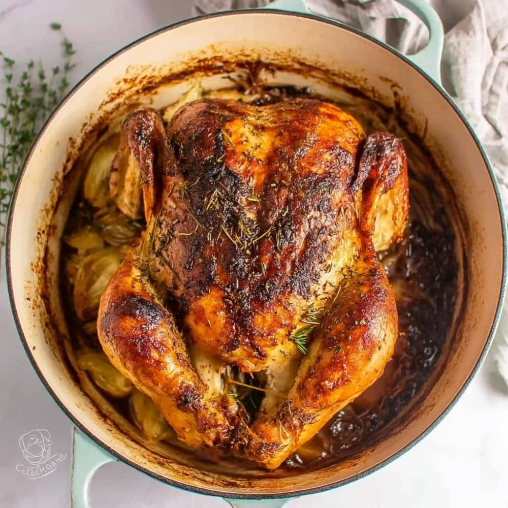 Best Dutch Oven Roasted Chicken Recipe 1 Dutch oven roasted chicken