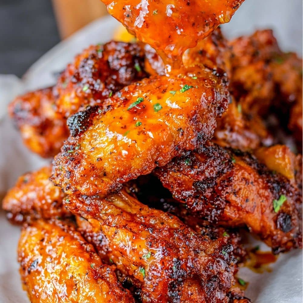 Best Hot Honey Peach Chicken Wings Recipe 1 Hot Honey Peach Chicken Wings