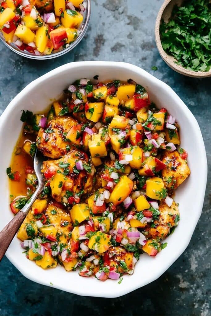 Easy Peach Salsa Chicken Recipe 2 Peach Salsa Chicken