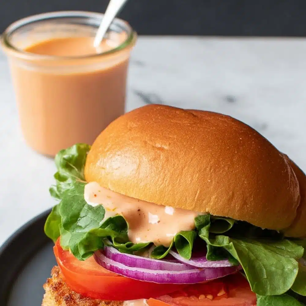 homemade chicken burger sauce