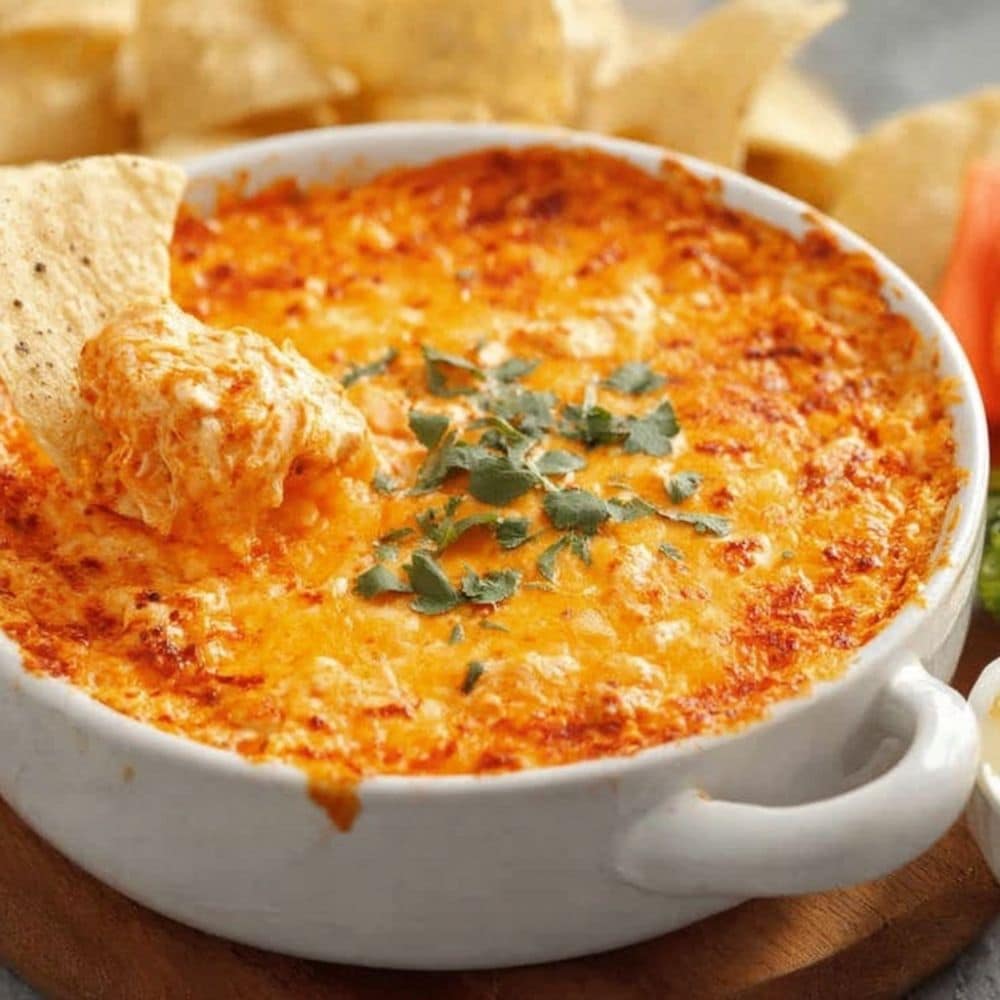 The Best Cheesy Buffalo Chicken Dip Recipe