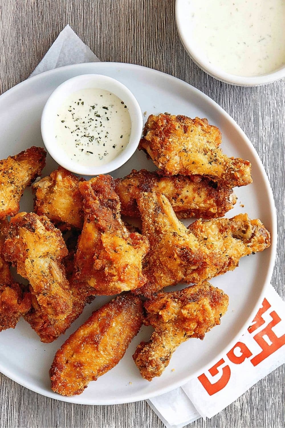 Crispy Garlic Parmesan Chicken Wings recipe