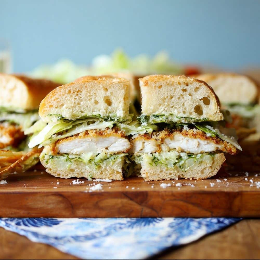 Crispy Parmesan Crusted Chicken Caesar Salad Sub