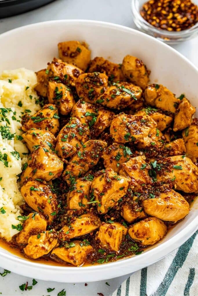 Spicy Garlic Butter Chicken Bites recipe