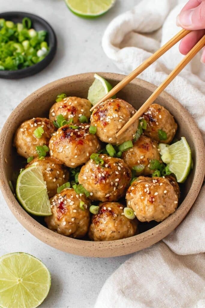 Thai Sweet Chili Chicken Meatballs