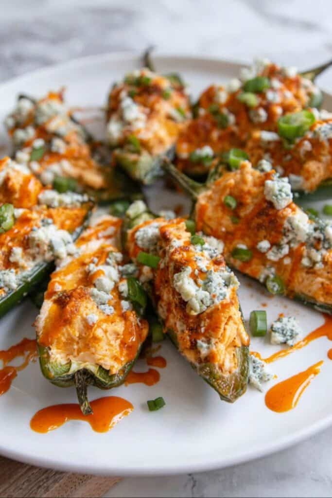 easy Buffalo Chicken Stuffed Jalapeños recipe