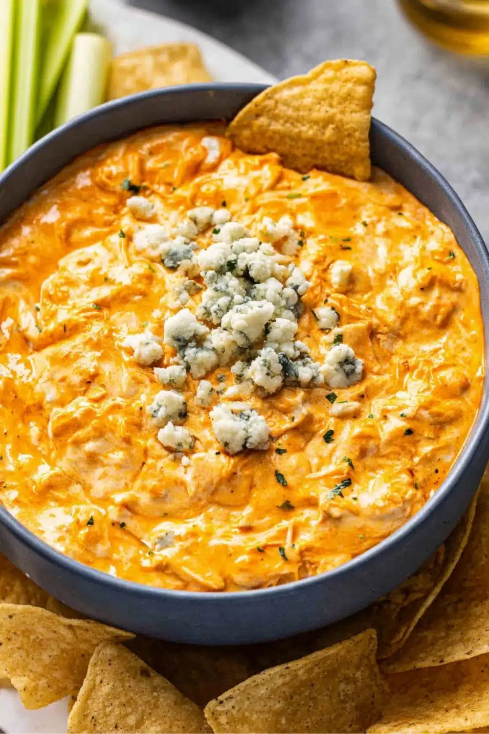 easy crockpot buffalo chicken dip