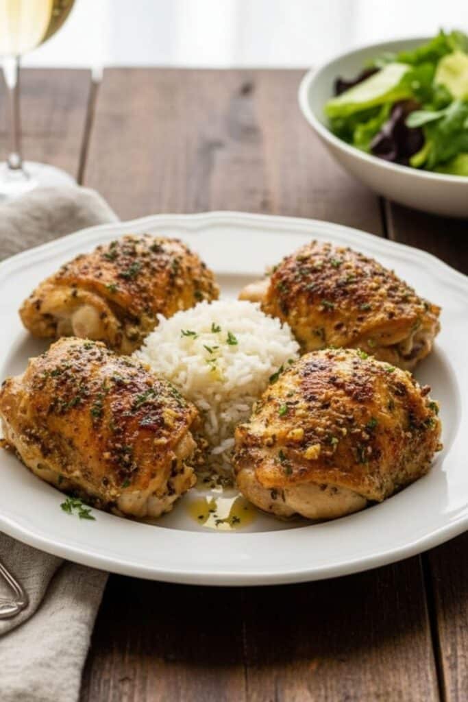Best Ever Crispy Oven Baked Chicken Thighs Recipe 1 delicious Oven Baked chicken thighs