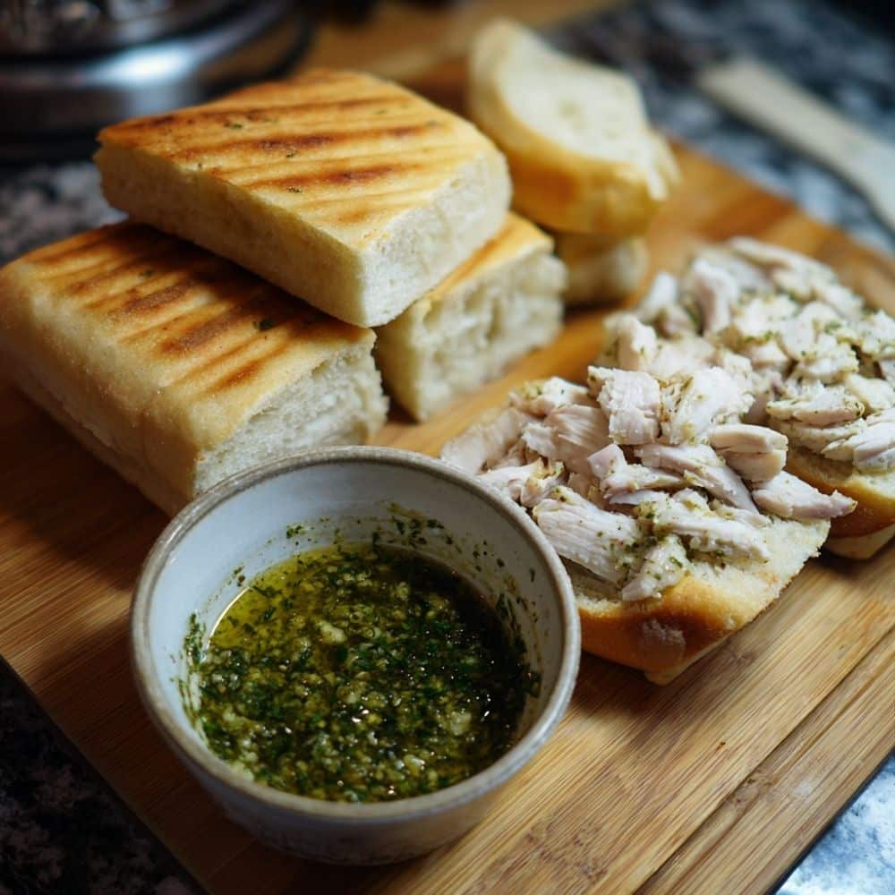Chicken pesto panini recipe
