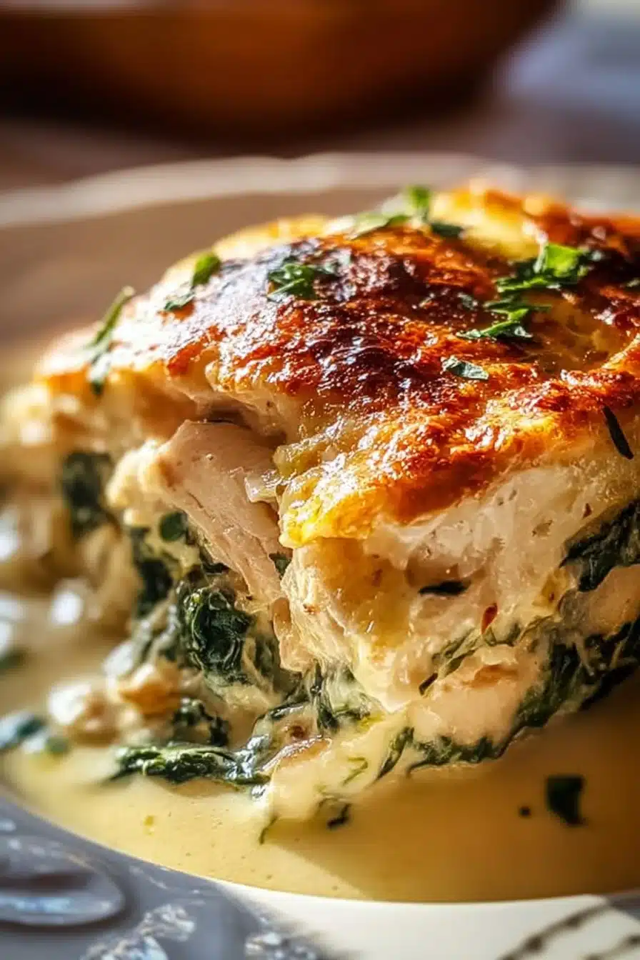 Creamy Chicken and Spinach Casserole