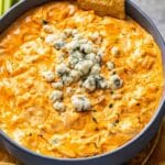 easy crockpot buffalo chicken dip 150x150 1