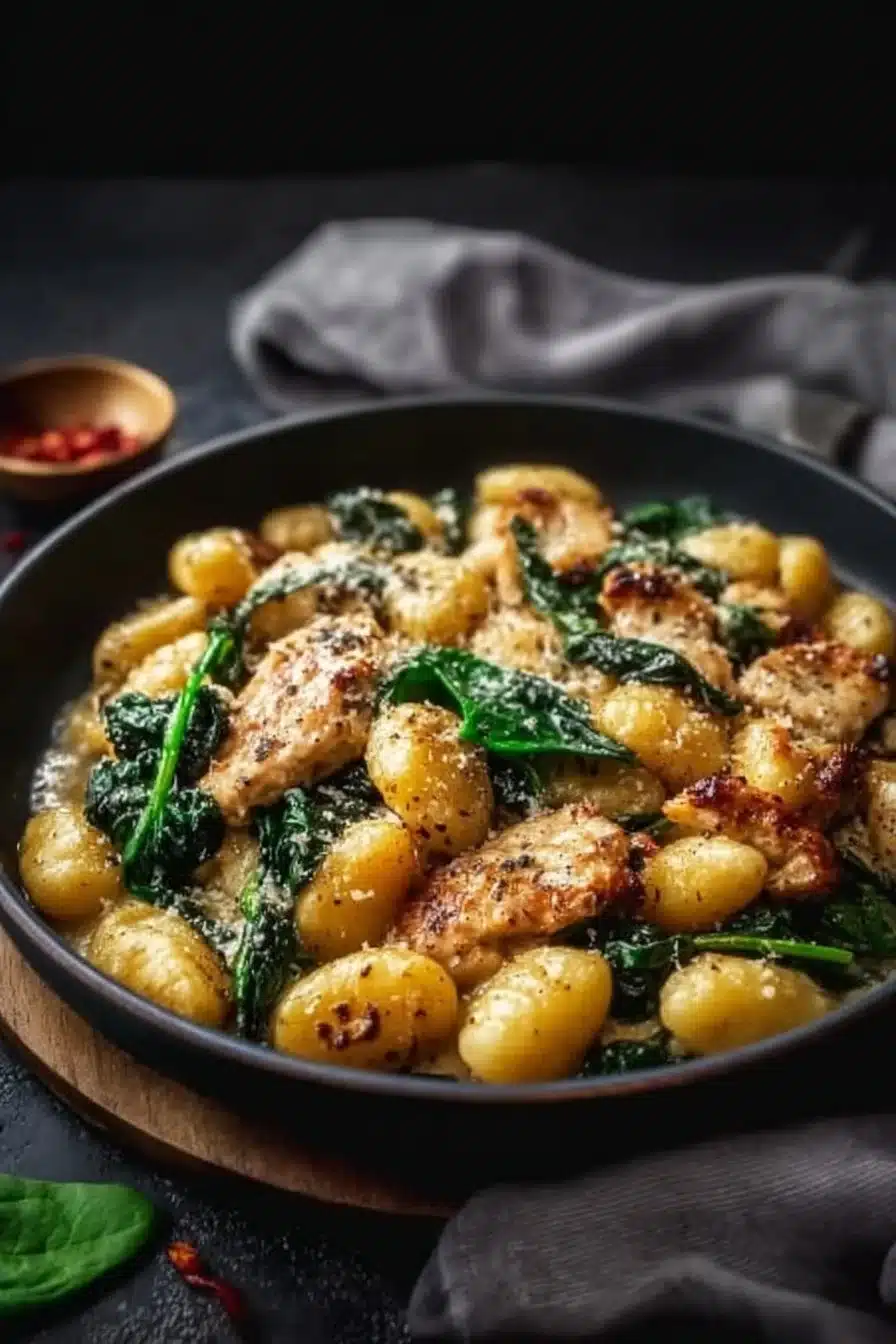 Garlic Chicken Gnocchi Skillet