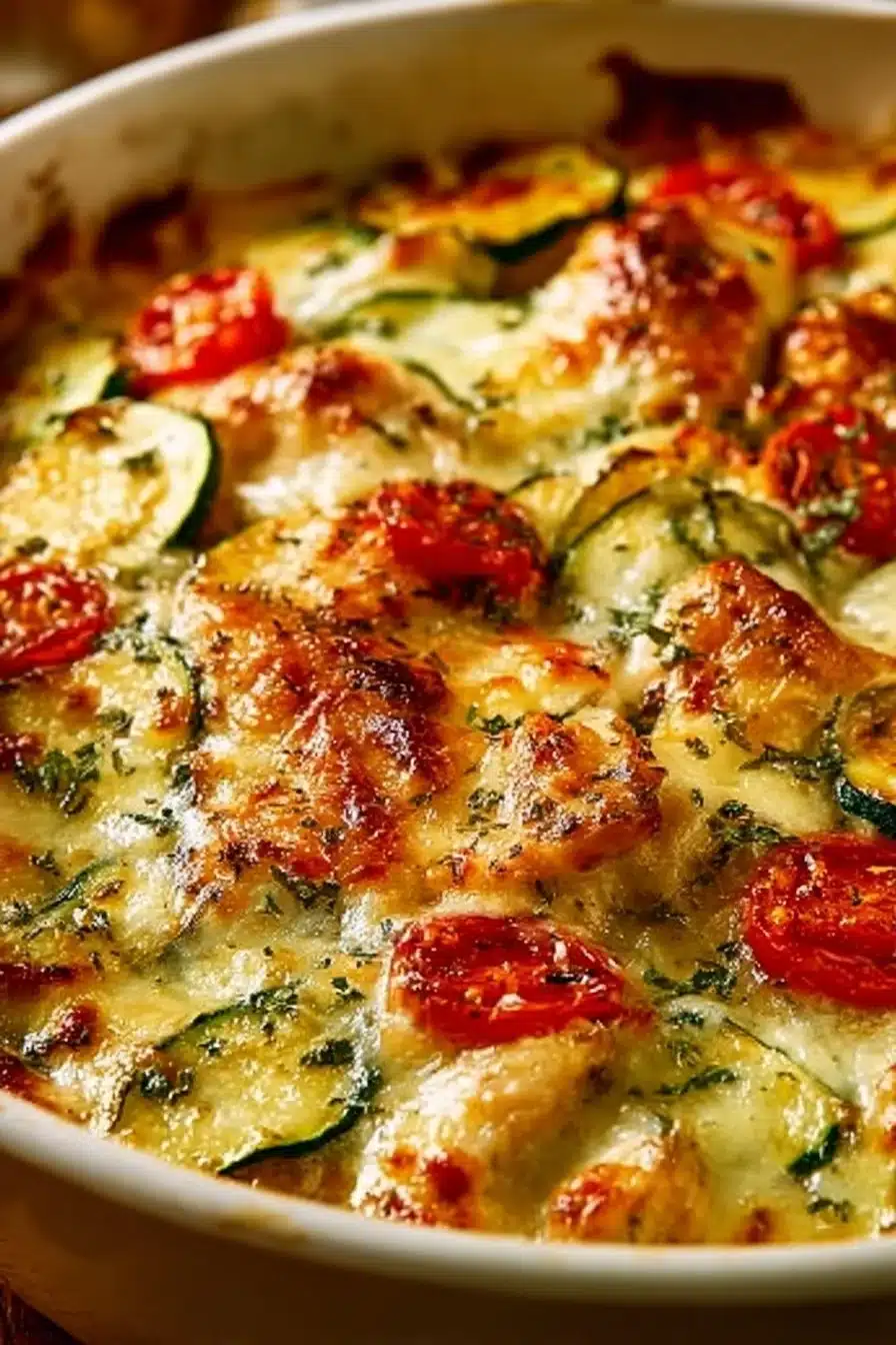 Mediterranean Chicken Zucchini Bake – Healthy, Flavorful & Easy!
