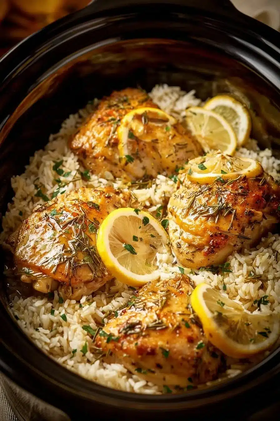Slow Cooker Lemon Herb Chicken