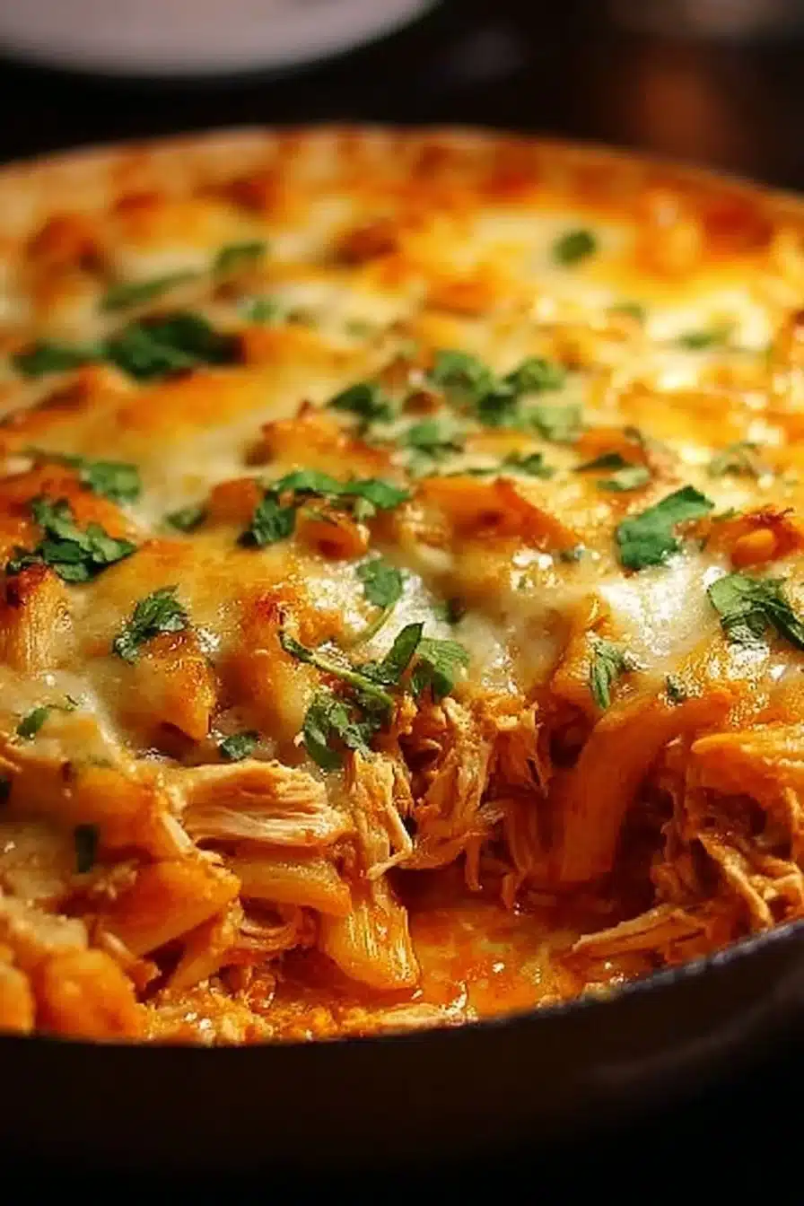 Buffalo Chicken Pasta Bake