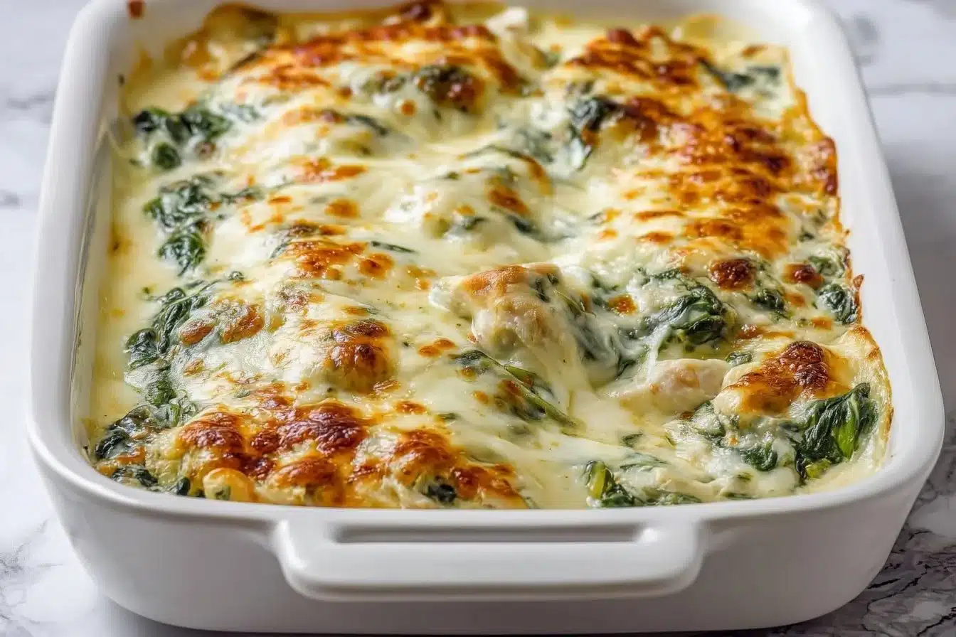 Chicken and Spinach Casserole with Cream Cheese