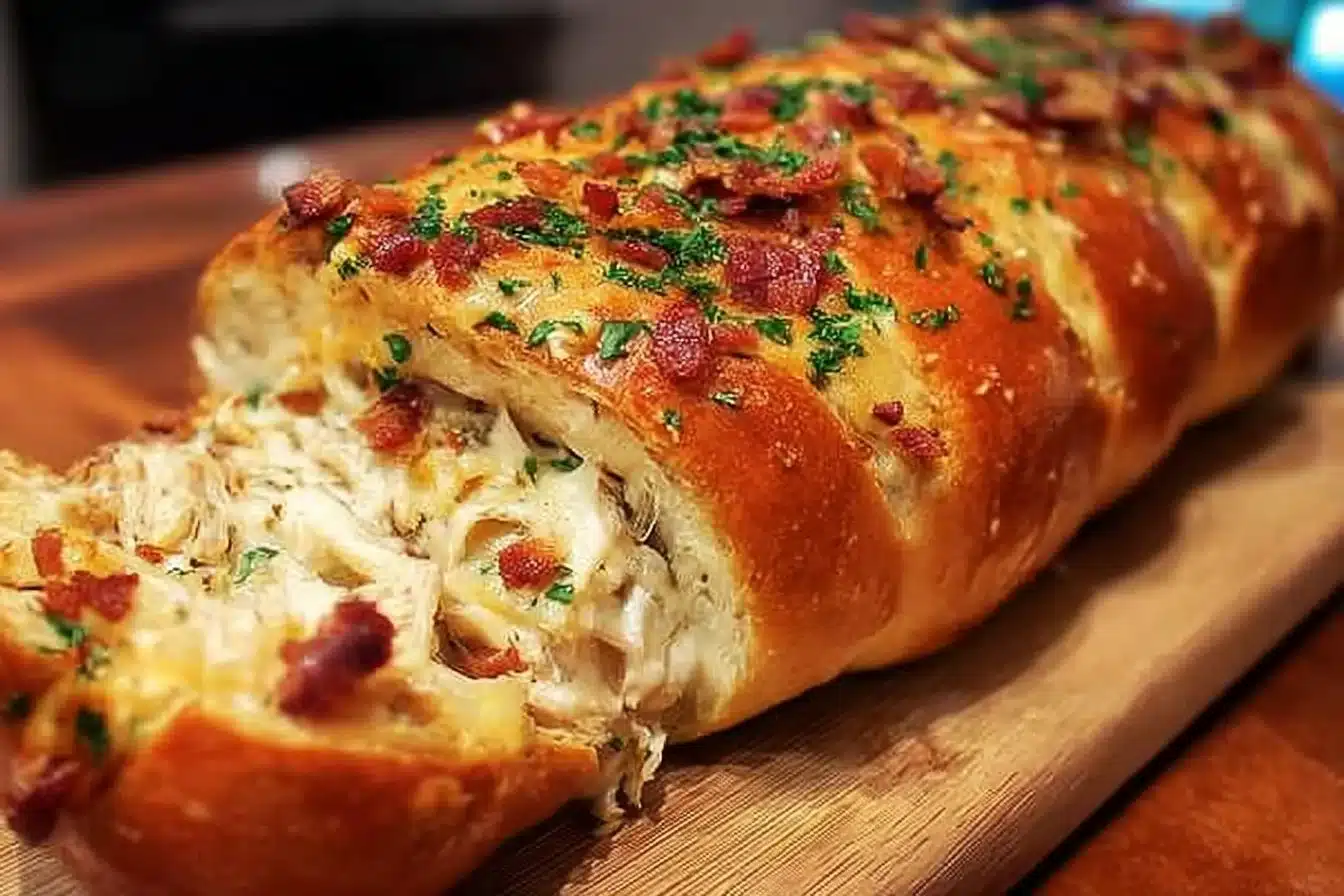Chicken Bacon Ranch Stuffed Bread
