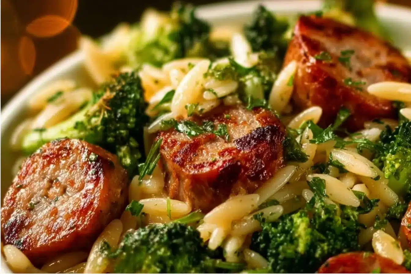 Chicken Sausage and Broccoli Orzo