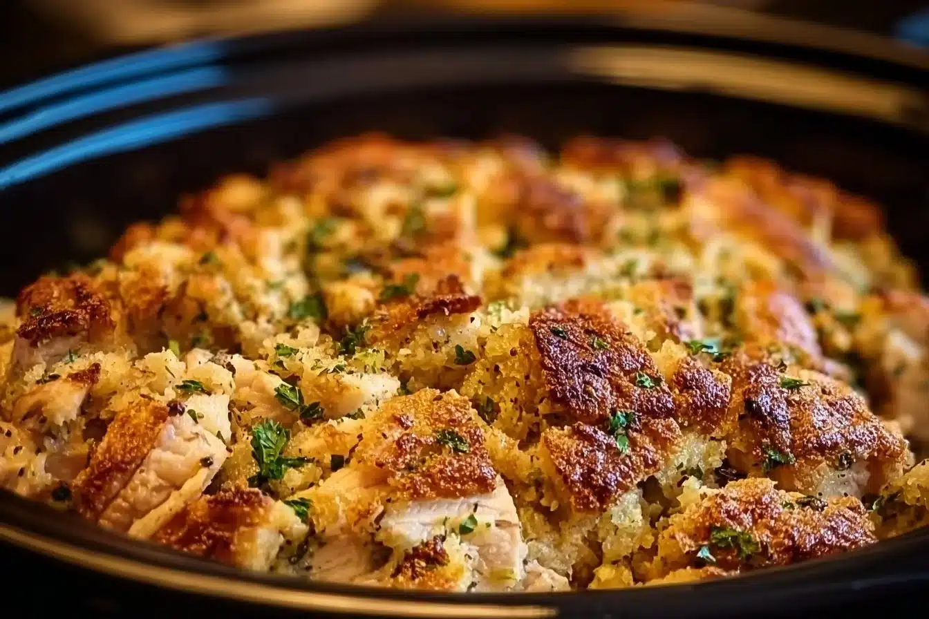 Create a Cozy Crock Pot Chicken and Stuffing Dinner Tonight!