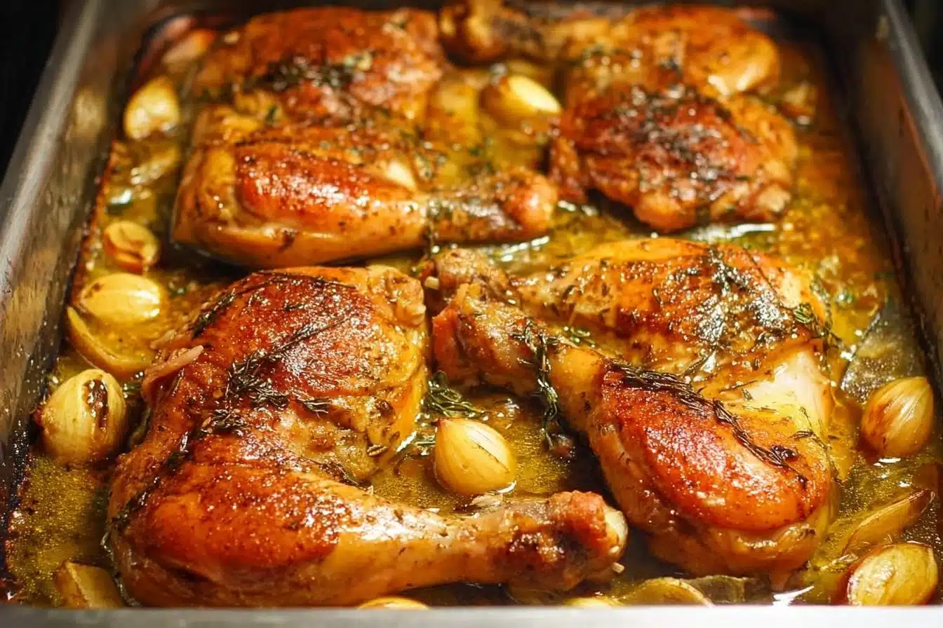 Easy, Oven-Roasted French Garlic Chicken (video)