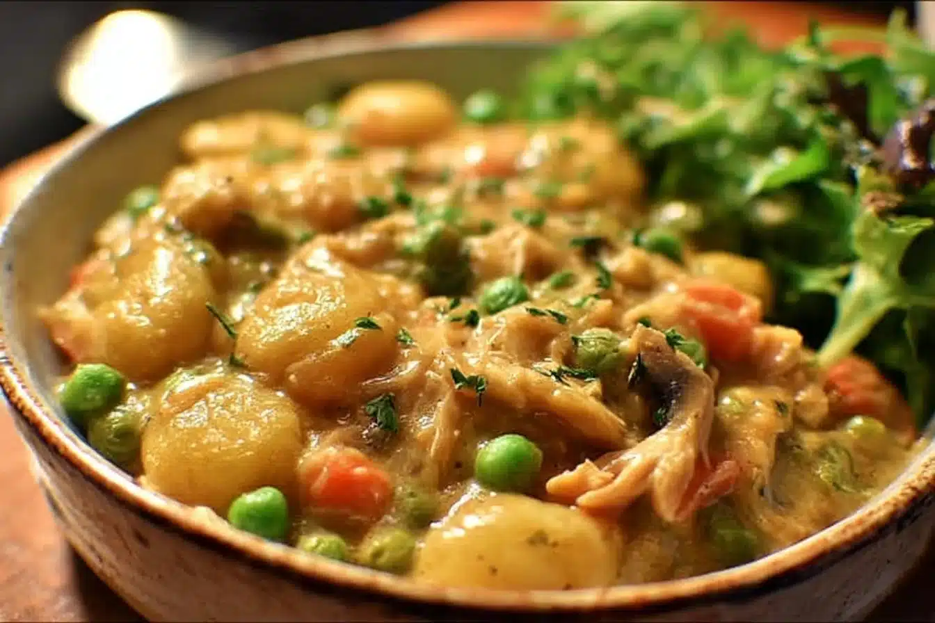 One Pot Gnocchi Chicken Pot Pie