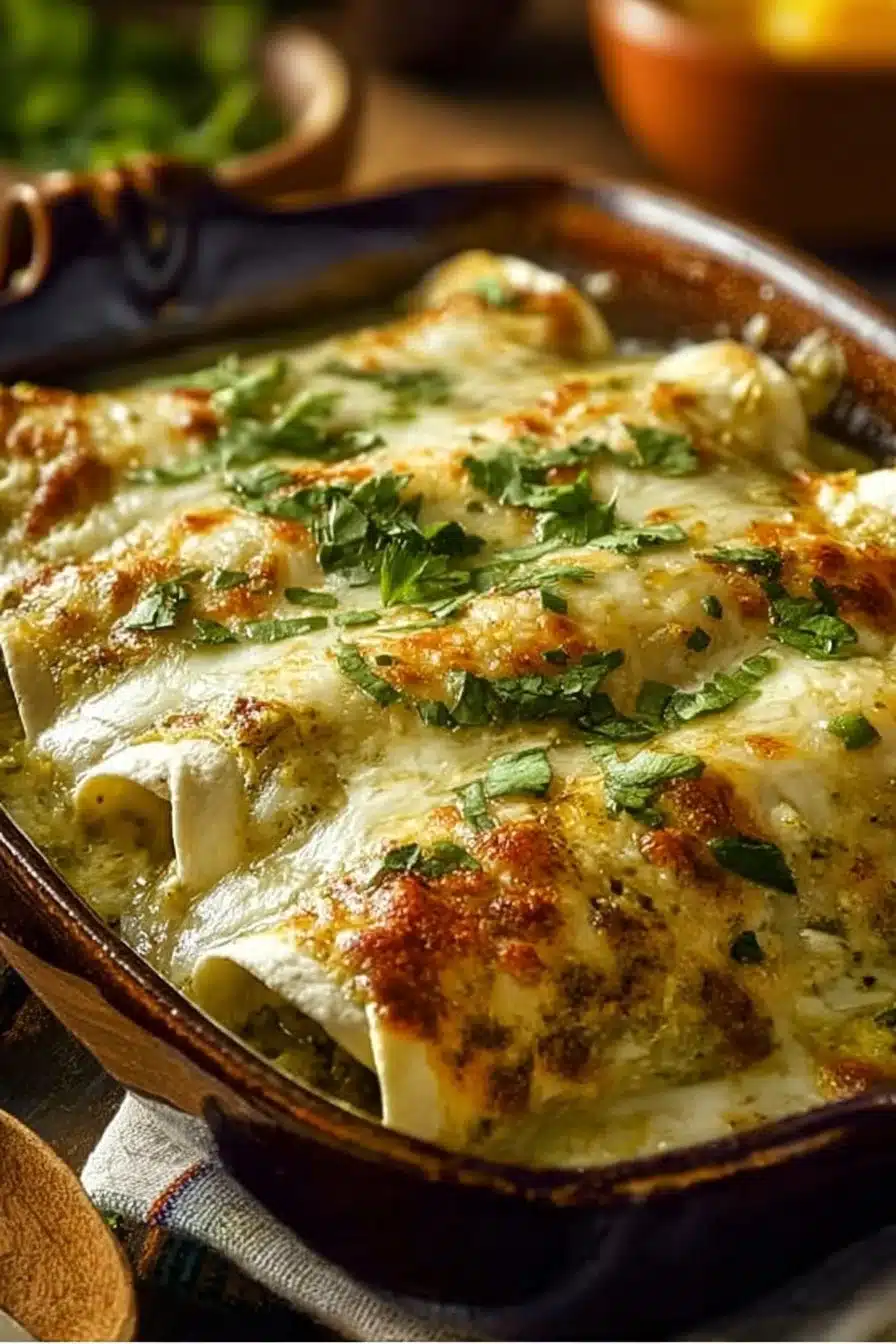 Green Chile Chicken Enchiladas