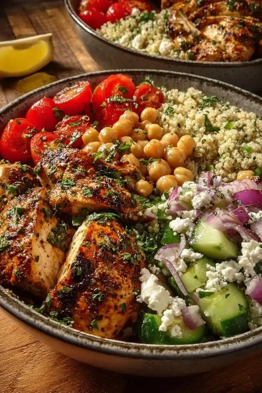 High-Protein Mediterranean Chicken Bowls