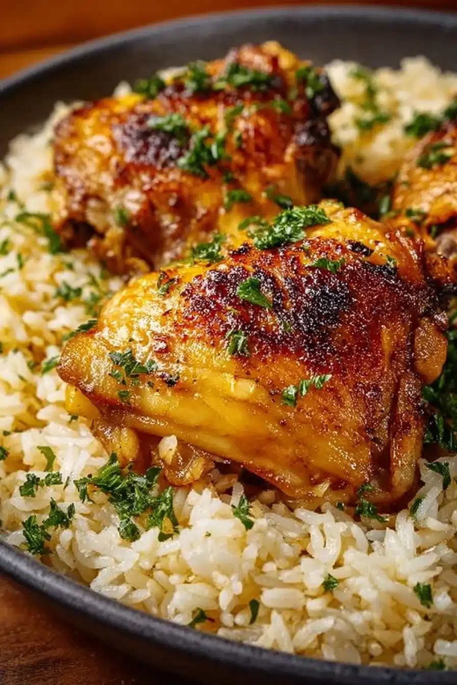 Savory Chicken Thighs and Rice for a Cozy Family Dinner