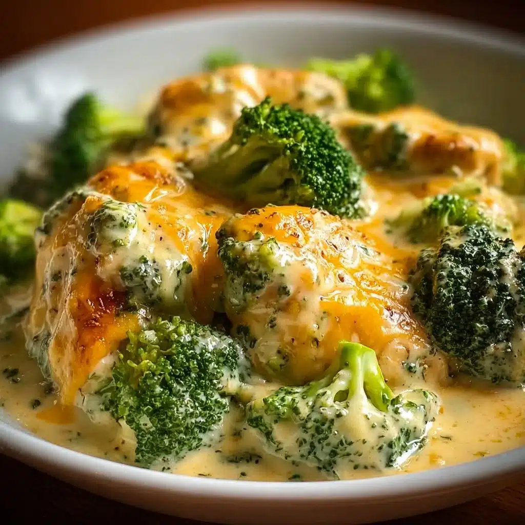 Comforting Crockpot Creamy Broccoli Cheddar Chicken Delight